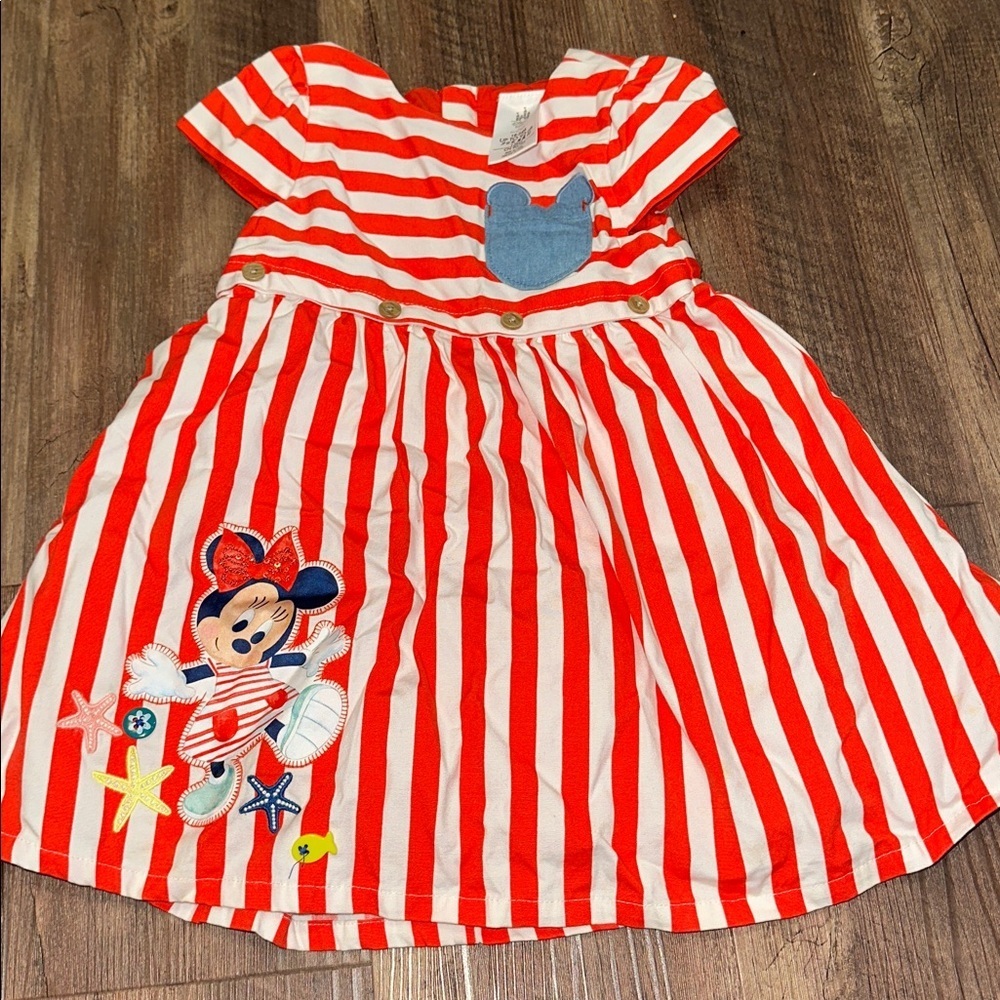 Disney‎ Minnie Striped Nautical Dress size 18-24 months
